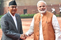 PM Narendra Modi and Nepal PM Sher Bahadur Debua in Joint Press Statements