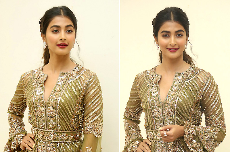 Pooja Hegde at Aravindha Sametha Success Meet