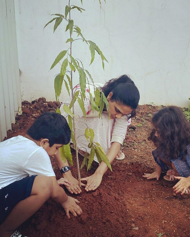 Allu Arjun's Wife Sneha Reddy Planting Tree