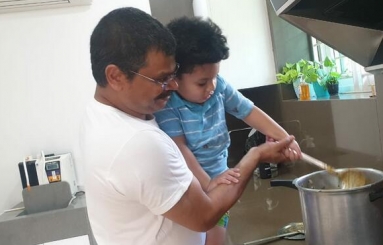 Boyapati Srinu Cooking For Family Photos