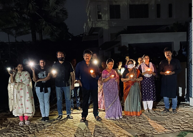 Chiranjeevi Family With Candles Photos