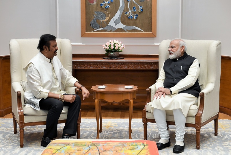 Mohan Babu Family Meets Modi