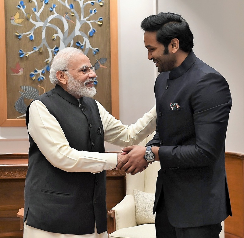 Mohan Babu Family Meets Modi