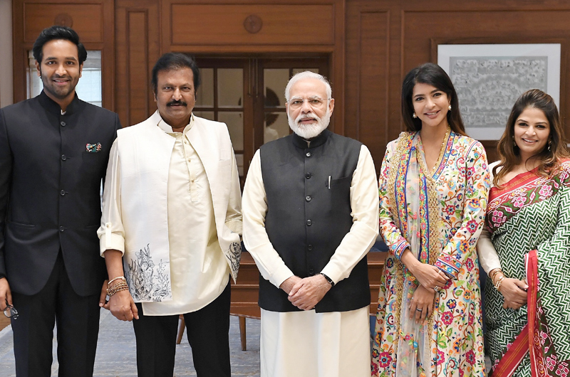 Mohan Babu Family Meets Modi