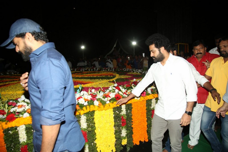 NTR and Kalyan Ram Visit NTR Ghat