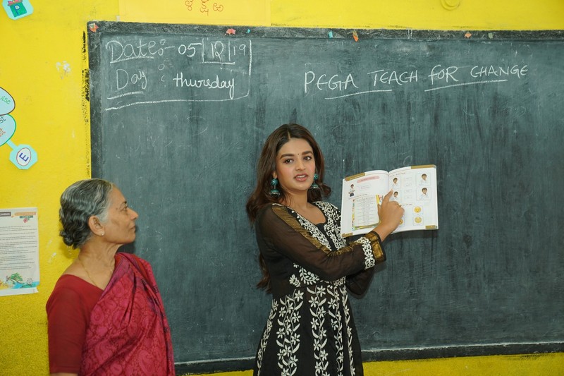 Nidhhi Agerwal Teaches English To Pega Teach For Change