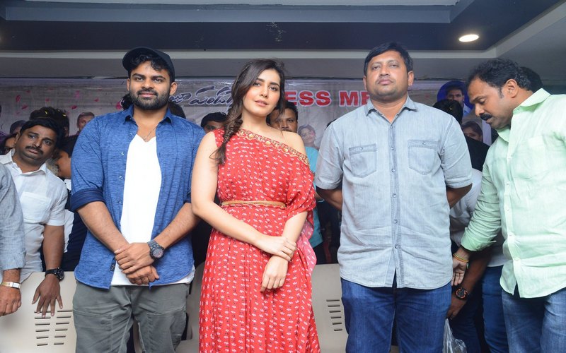 Pratiroju Pandaga Movie Team At Vijayawada