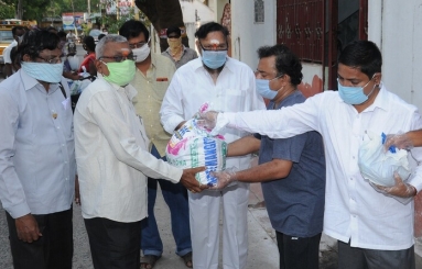 Sai Madhav Burra Donates Groceries