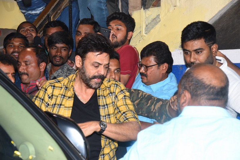 Venky Mama Team At Devi Theater