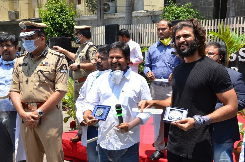 Vijay Deverakonda Launches Face Protection Shields Photos
