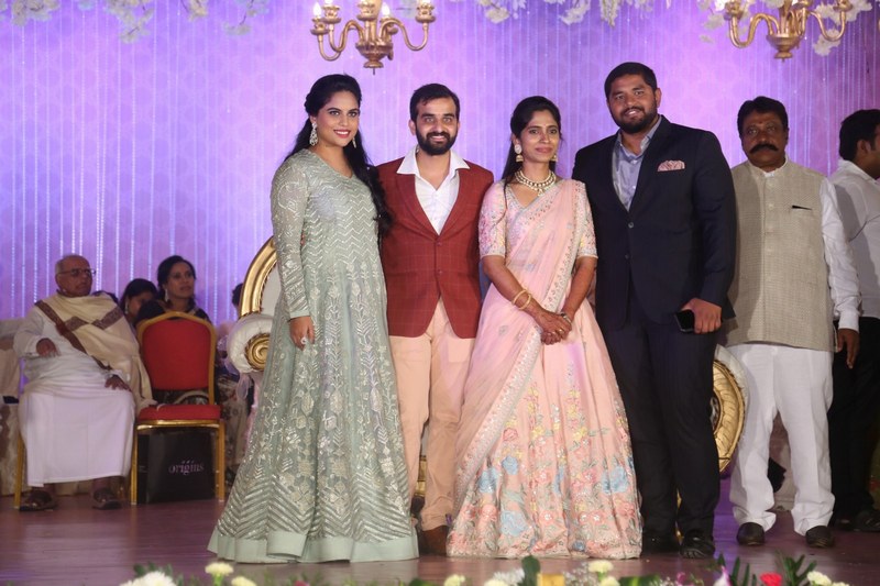 Celebs at Harshit Reddy Wedding Reception Photos