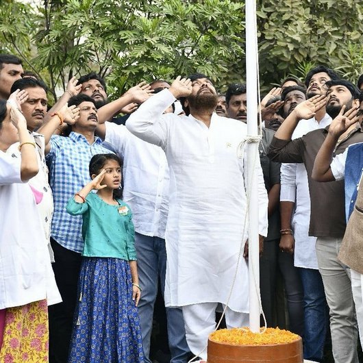 Chiranjeevi Pawan Kalyan and AlluArjun Republic Day Celebrations