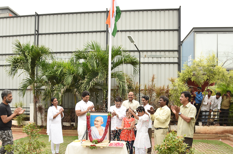 Geetha Arts Office Flag Hoisting Photos
