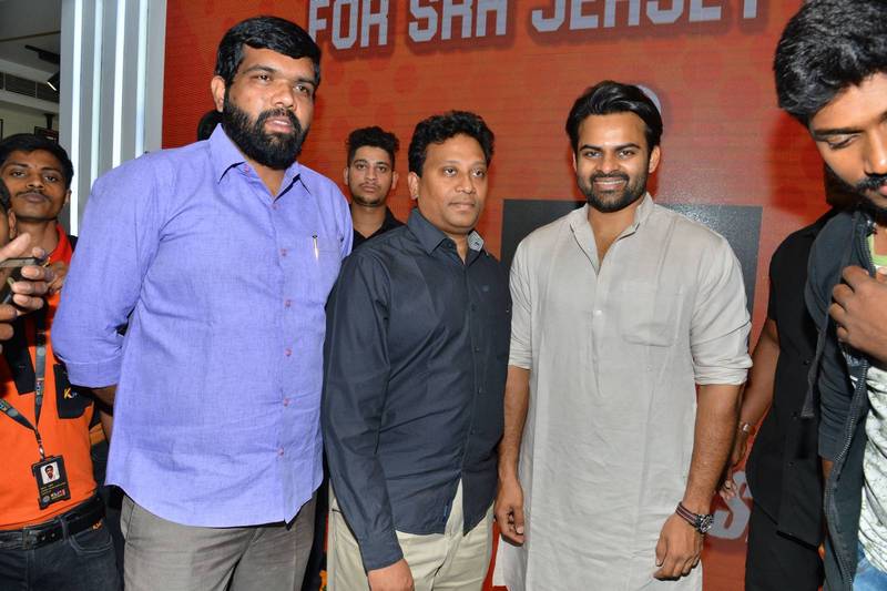 Sai Dharam Tej Launches Sunrisers Hyderabad T Shirt Photos