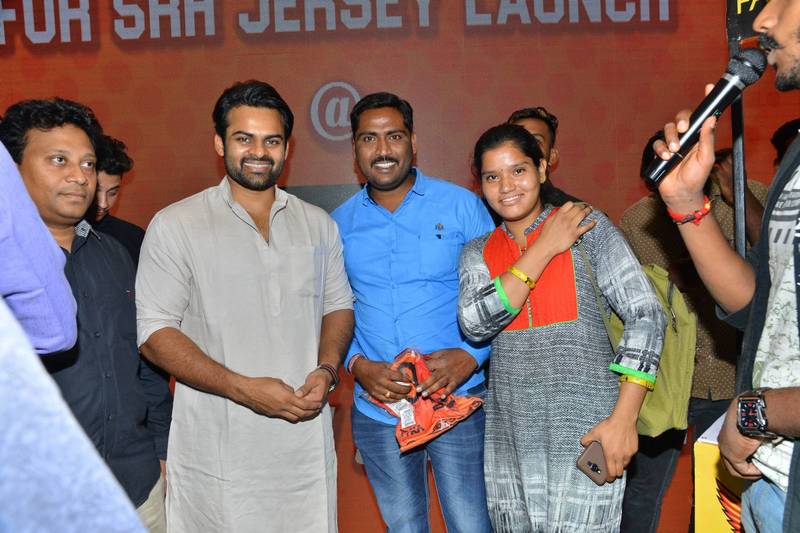 Sai Dharam Tej Launches Sunrisers Hyderabad T Shirt Photos