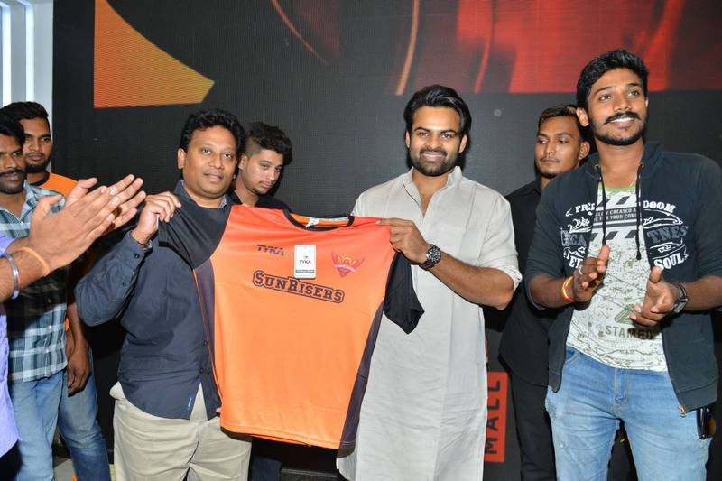 Sai Dharam Tej Launches Sunrisers Hyderabad T Shirt Photos