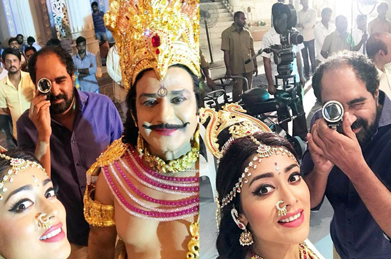 Shriya-Saran-With-NTR-Kathanayakudu-Movie-Team-01