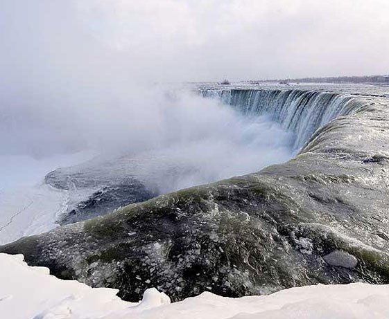 The Famous Niagara Falls Ices Up