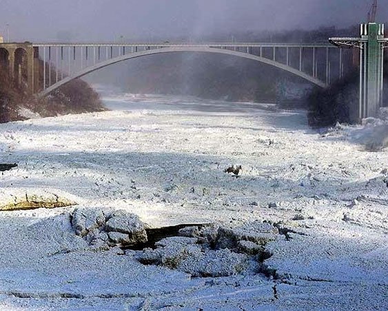 The Famous Niagara Falls Ices Up