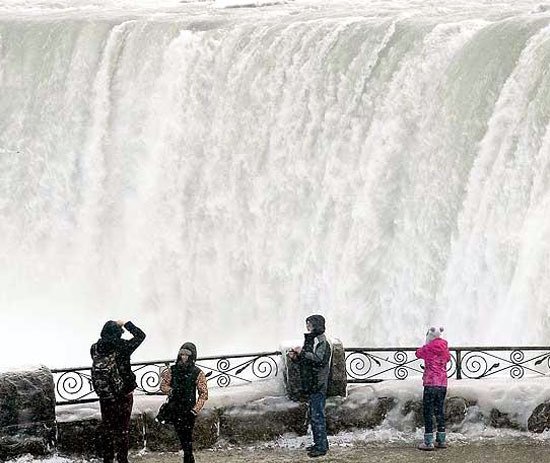 The Famous Niagara Falls Ices Up