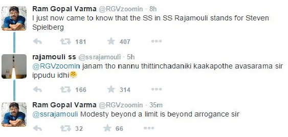 RGV Tweets on Rajamouli