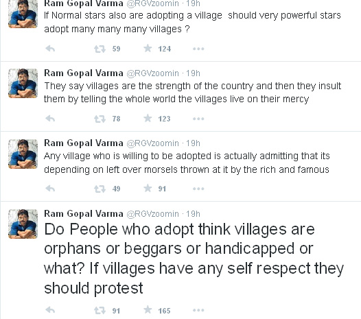 RGV Tweets village adoption