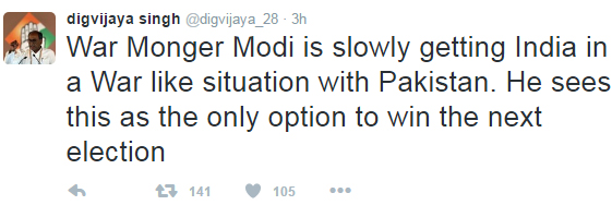 Digvijay Tweets on Modi