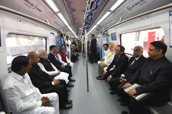 Narendra Modi Inaugurates Hyderabad Metro Rail Photos