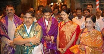 Allu Arjun, Sneha, visit to Tirumala, Lord’s blessings 