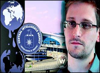 Edward Snowden walks out of airport