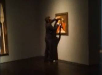 Will officials restore vandalized painting at Houston Musuem?