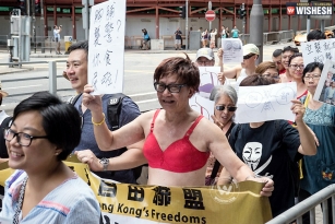 Bra protest in Hongkong