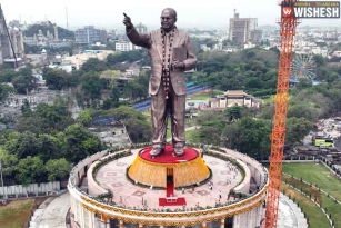 CM KCR Unveils 125 feet BR Ambedkar Statue