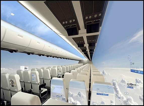 Future of air travel: Windowless