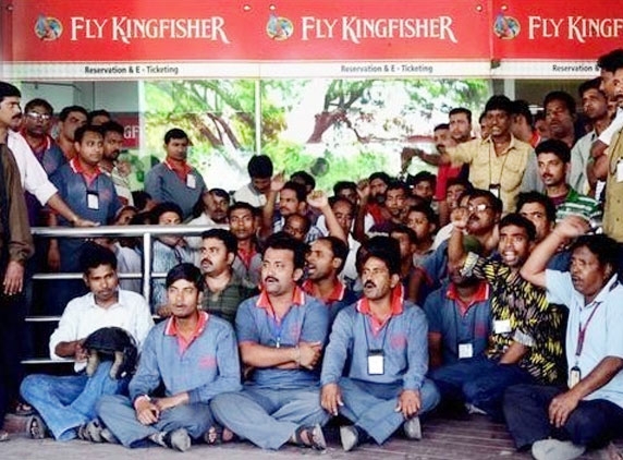 Kingfisher engineers on strike