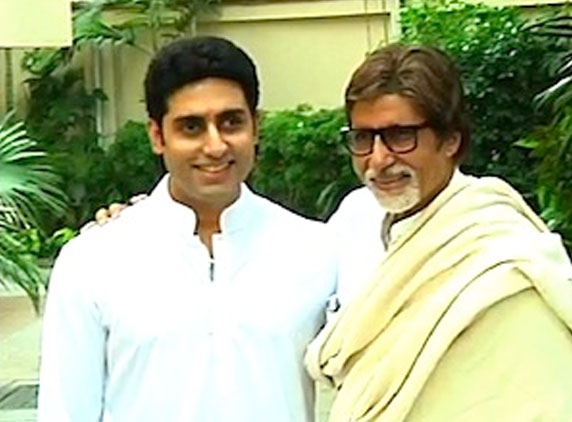 Big B visits hosp, Abhishek accompanies