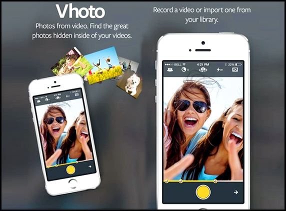Vhoto App captures pictures from Videos