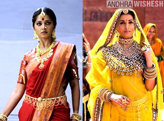 Anushka wearing more jewellery than Aish?