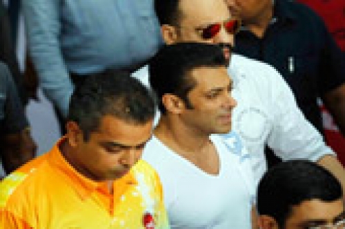 salman khan at charity football match