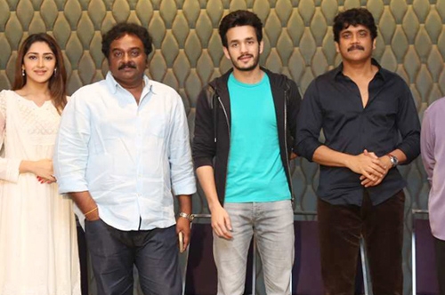 akhil movie success meet event