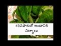BEAUTY TIPS WITH CURRY LEAVES IN TELUGU