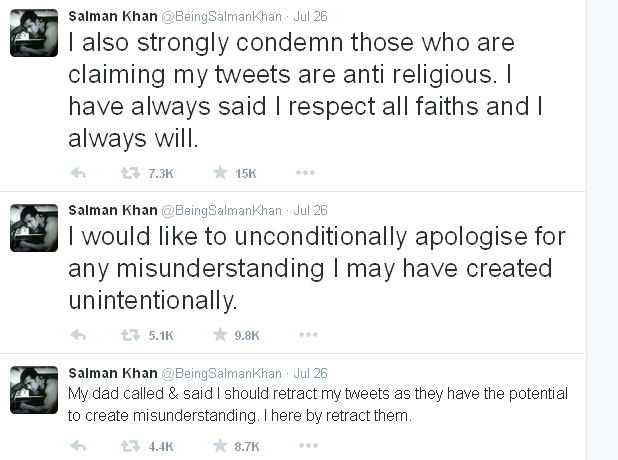 Salman tweets about Yakub memon