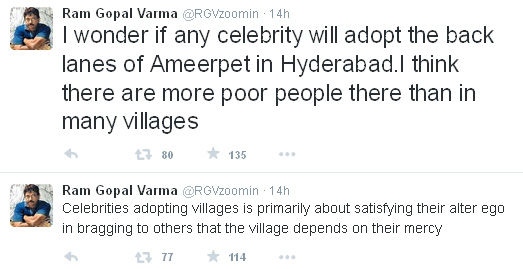 RGV Tweets village adoption