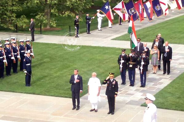 Modi at Arlington memorial