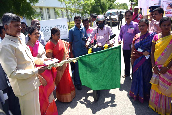 CM Chandrababu Naidu launched Lab on Bikes