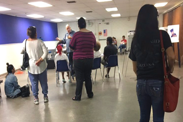 Shooting inside Polling Station in California