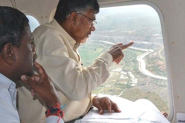Chandrababu Naidu Aerial Survey