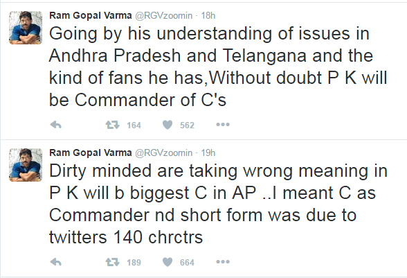 RGV Tweets on Pawan Kalyan