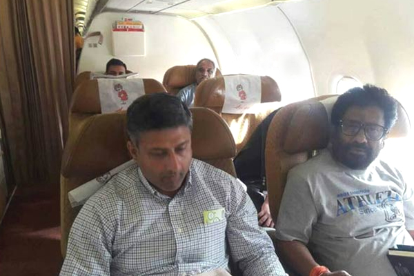 Ravindra Gaikwad in Air India Flight
