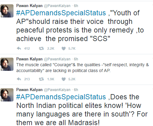 Pawan Kalyan AP Special Status Tweets